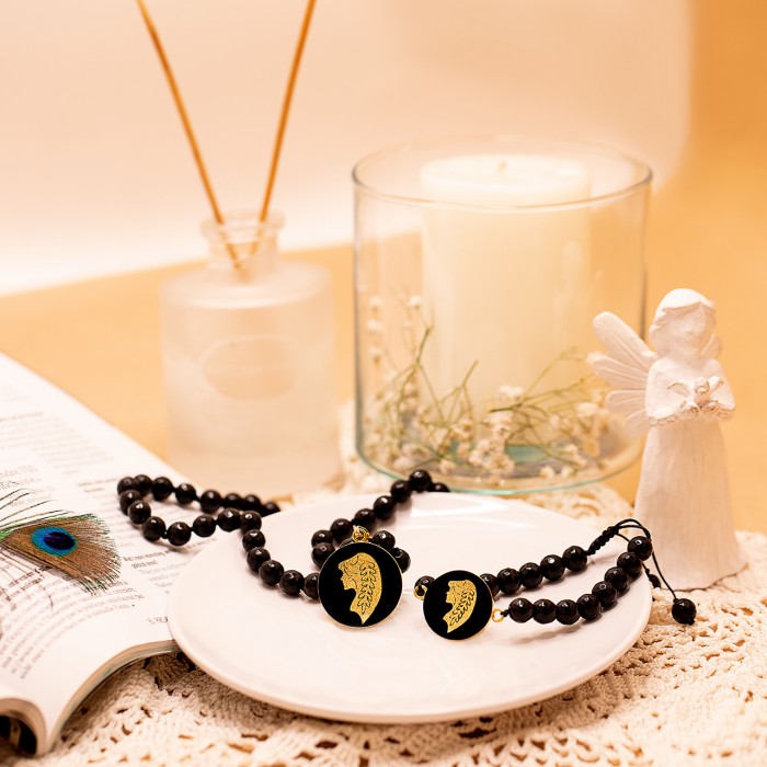 دستبند طلاکوب نماد ماه تولد شهریور