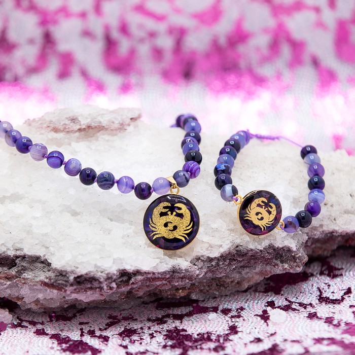 گردنبند دخترانه روکش طلا نماد ماه تولد تیر سری کلاسیک