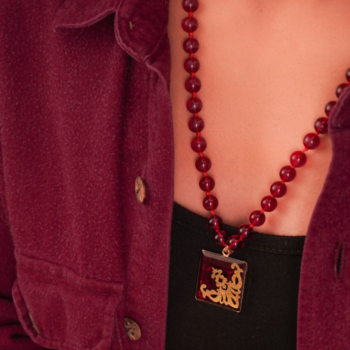 گردنبند دخترانه روکش طلا طرح گلوریا