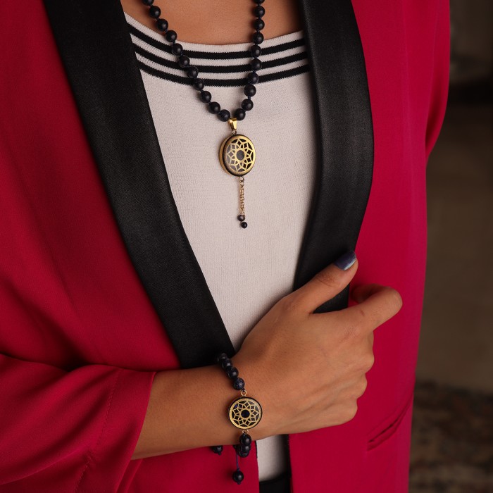 گردنبند روکش طلا طرح دریم کچر