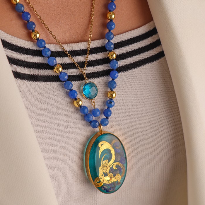 گردنبند دخترانه روکش طلا طرح پری