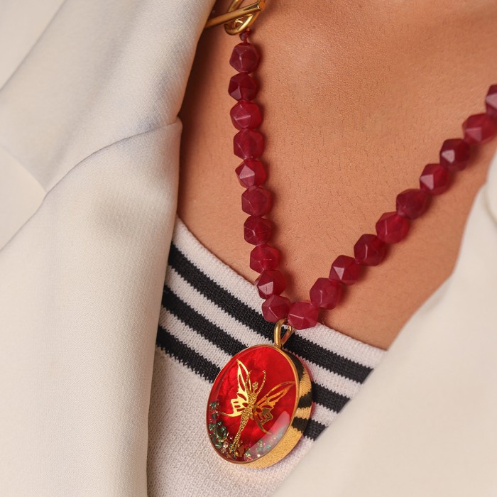  گردنبند دخترانه روکش طلا طرح فرشته