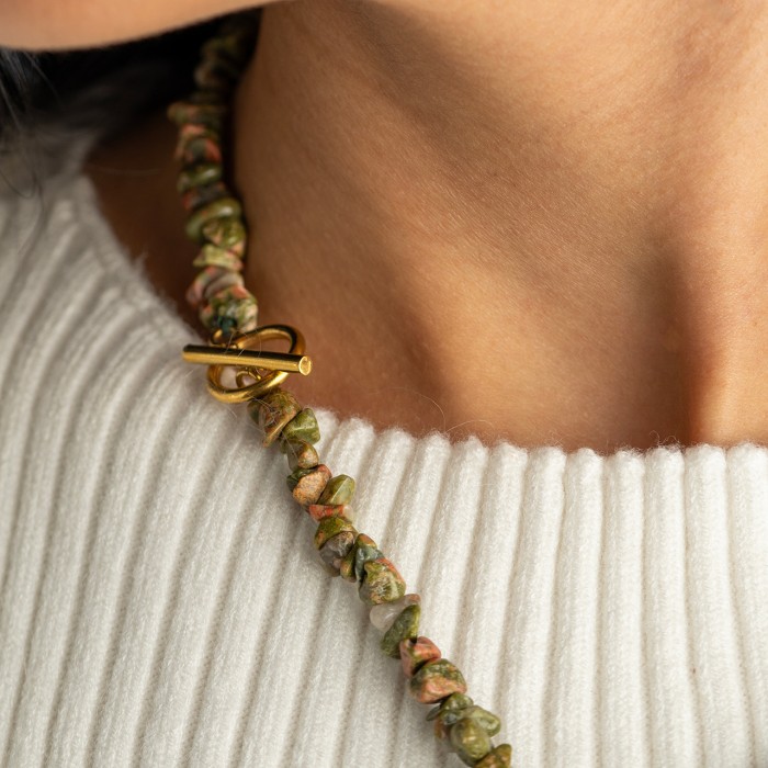 گردنبند دخترانه روکش طلا طرح نسترن3