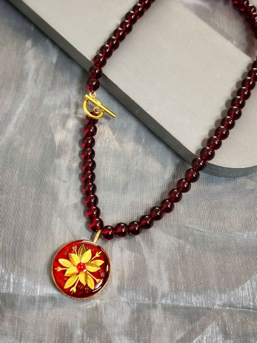 گردنبند دخترانه روکش طلا طرح نسترن 4