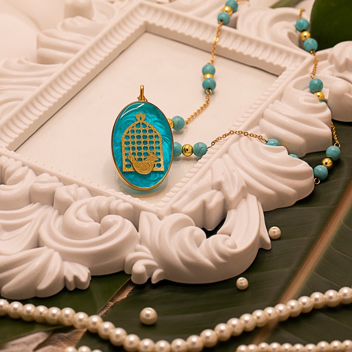 گردنبند دخترانه روکش طلا طرح مرغ آمین 2