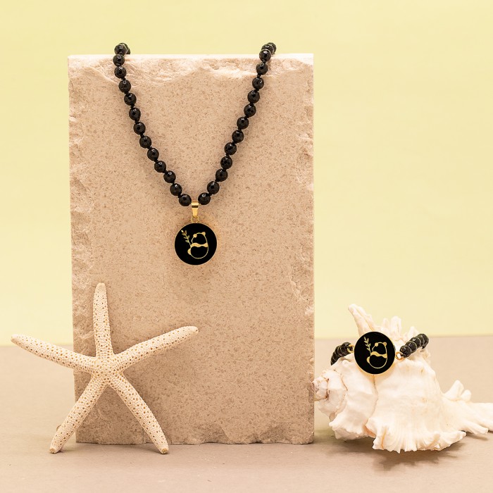 گردنبند و دستبند روکش طلا طرح پاندا