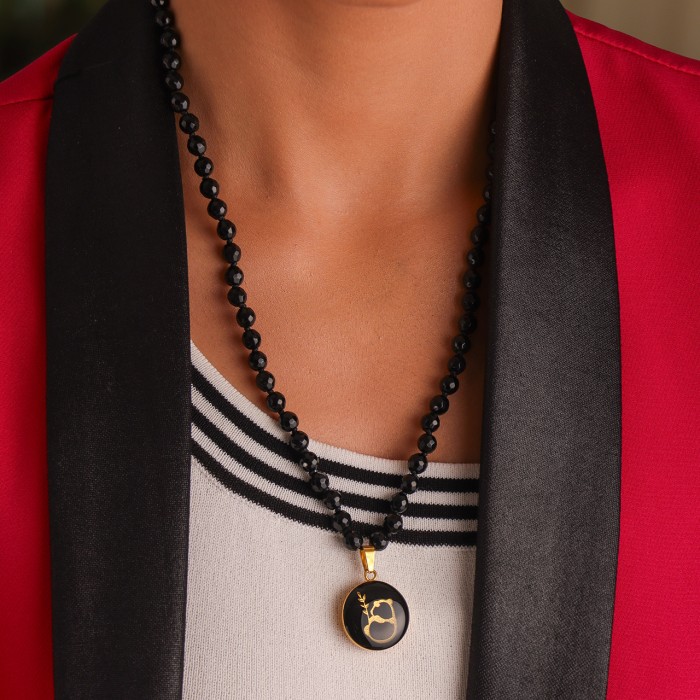 گردنبند و دستبند روکش طلا طرح پاندا