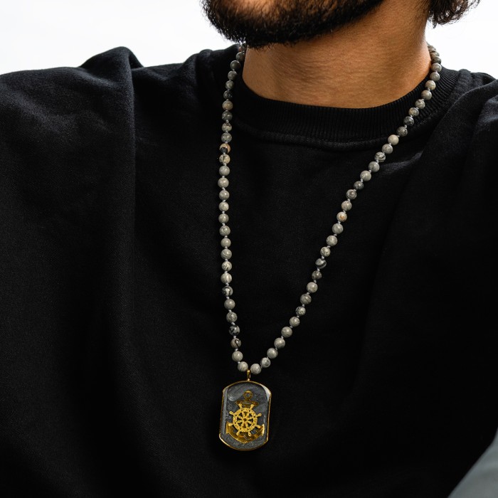 گردنبند روکش طلا طرح لنگر