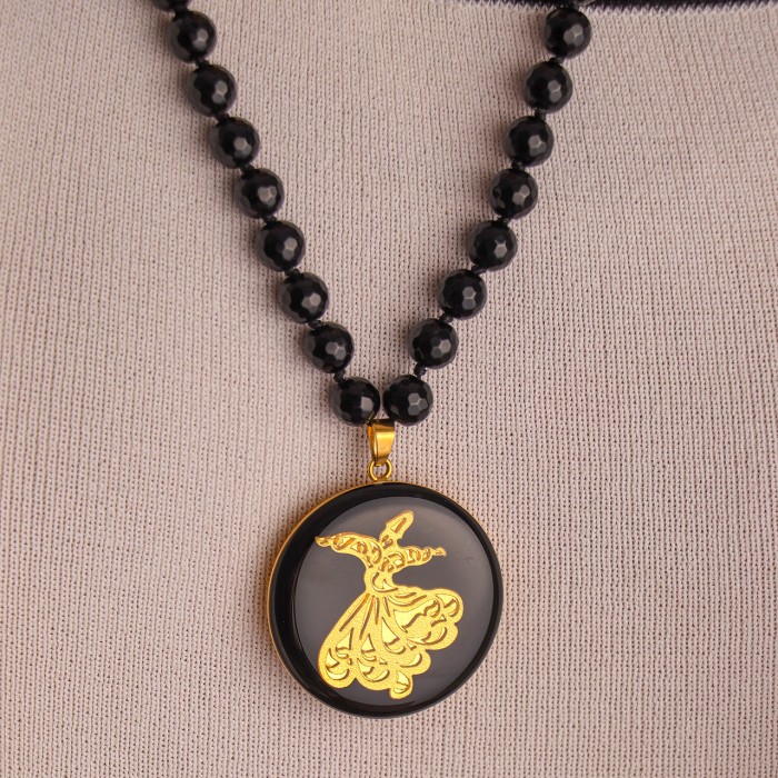 گردنبند روکش طلا طرح رقص سماع