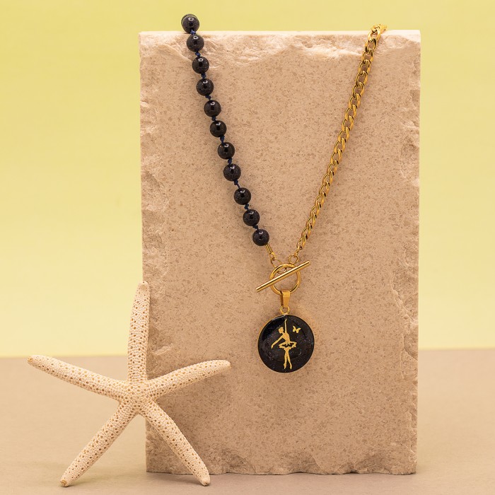 گردنبند دخترانه روکش طلا طرح بالرین