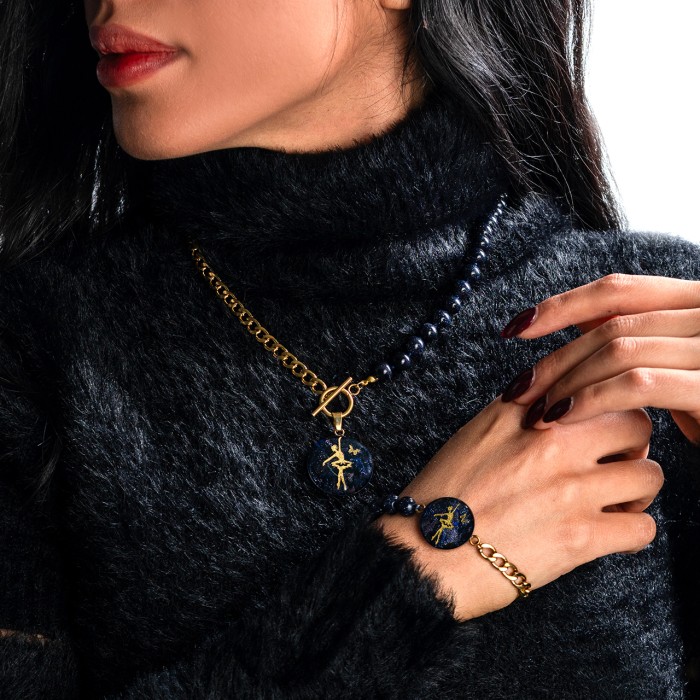 گردنبند دخترانه روکش طلا طرح بالرین