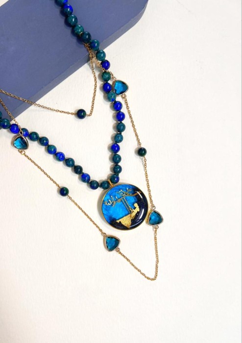 گردنبند دخترانه روکش طلا طرح گیسو