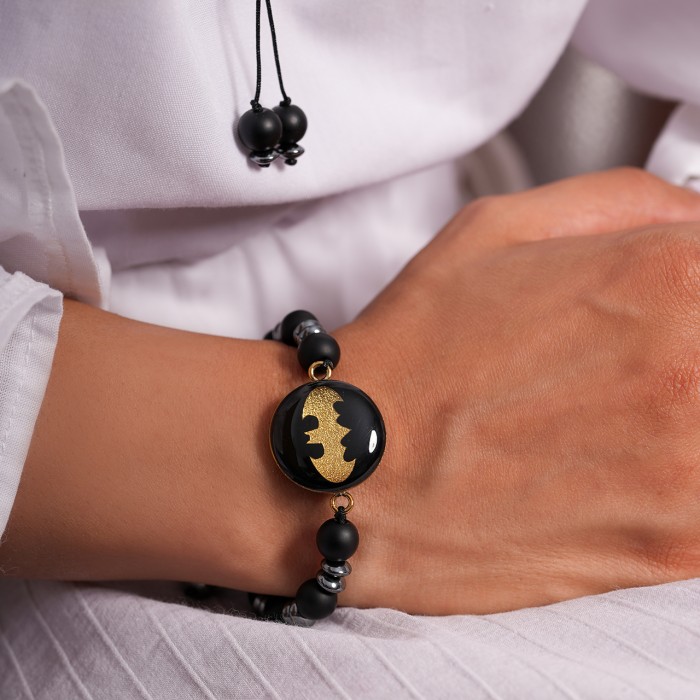 دستبند روکش طلا طرح بتمن