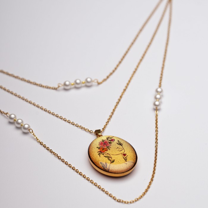 گردنبند دخترانه روکش طلا طرح مینیمال 2