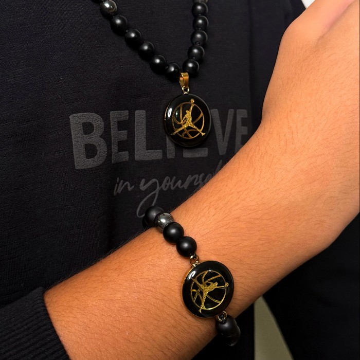 گردنبند روکش طلا طرح جردن