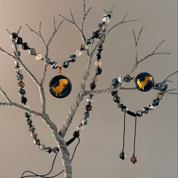 گردنبند دخترانه روکش طلا طرح تیرکس