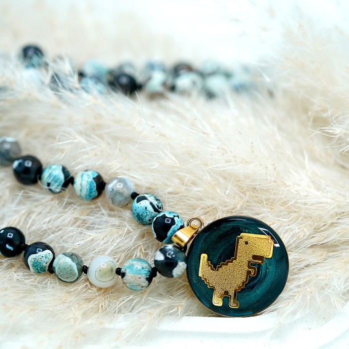 گردنبند دخترانه روکش طلا طرح تیرکس