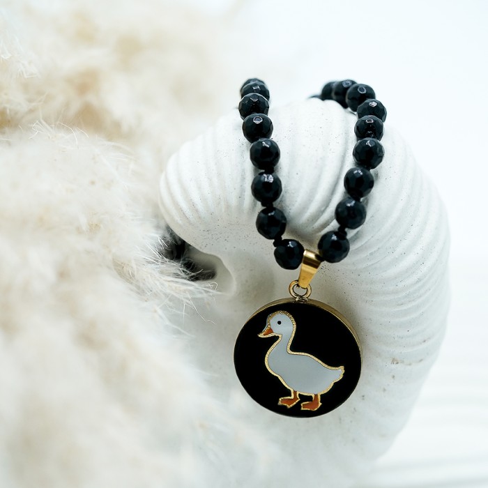 گردنبند دخترانه روکش طلا طرح اردک