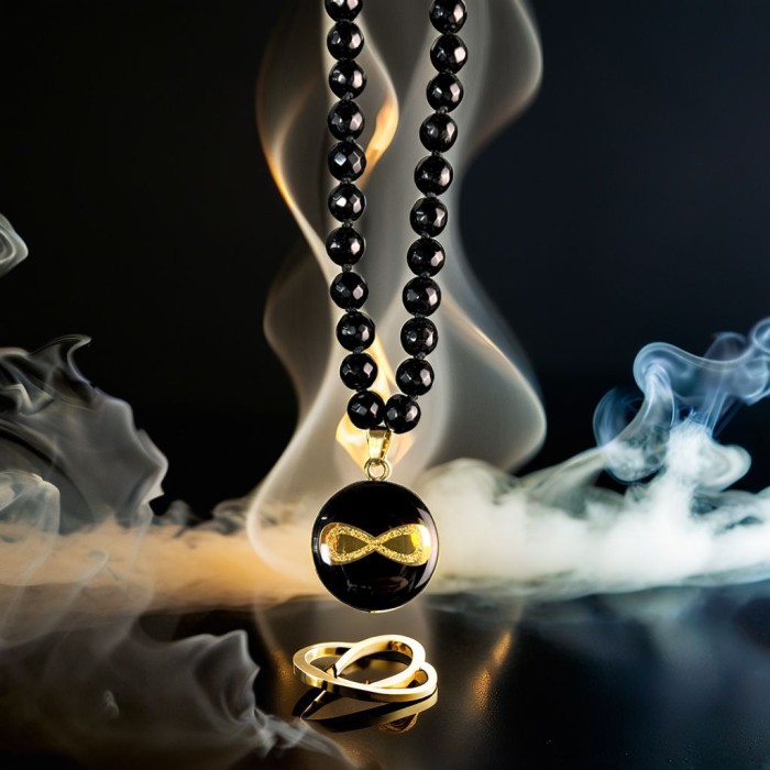 گردنبند روکش طلا طرح بی نهایت 