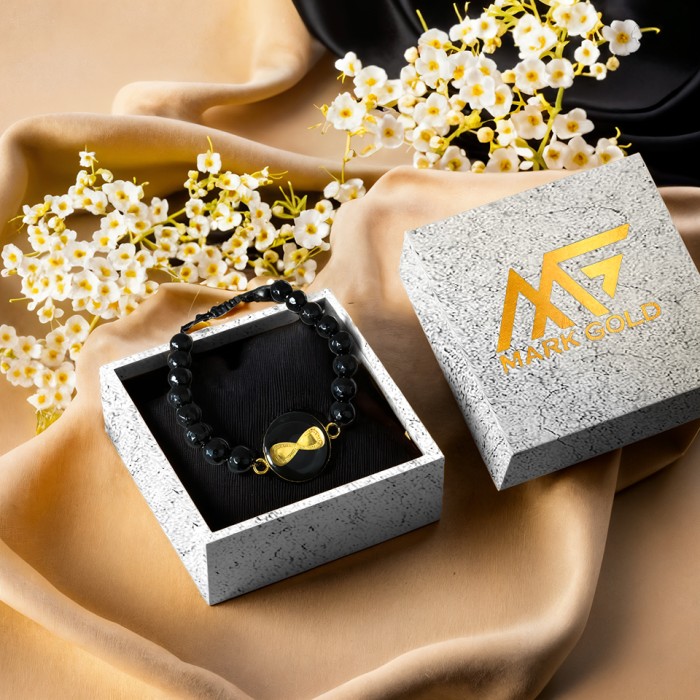 دستبند روکش طلا طرح بی نهایت 