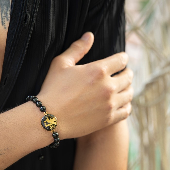 گردنبند روکش طلا طرح گوزن