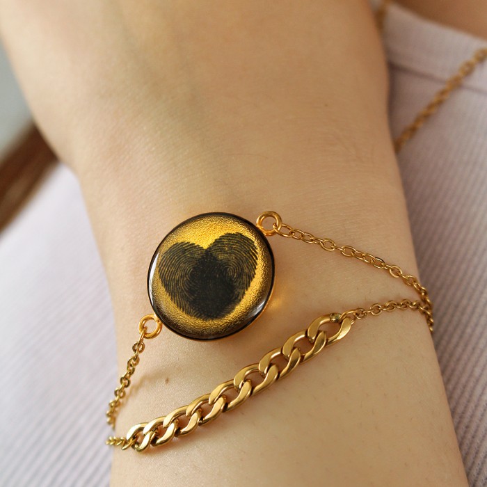 دستبند روکش طلا طرح جاویدان