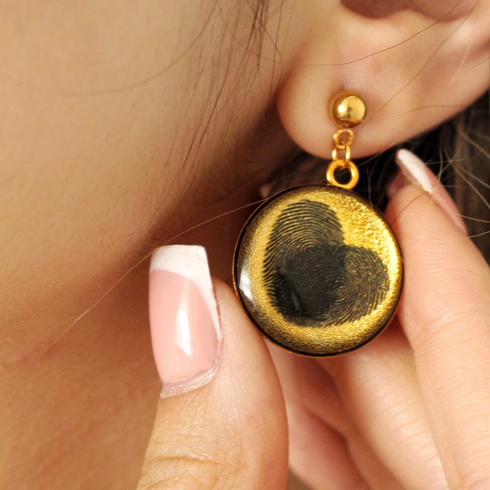 گوشواره روکش طلا طرح جاویدان