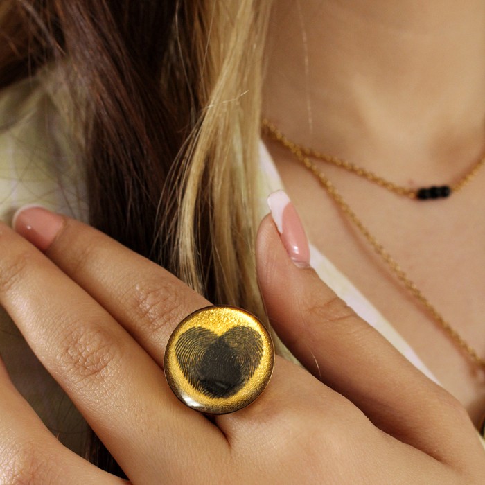 انگشتر روکش طلا طرح جاویدان