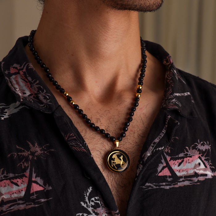 گردنبند روکش طلا سری ونوس نماد ماه تولد دی