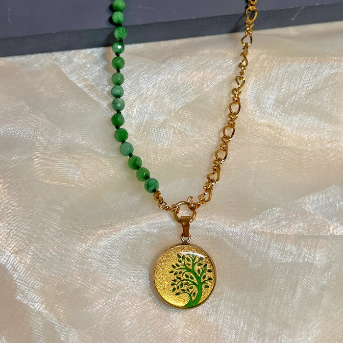 گردنبند روکش طلا طرح درخت زندگی(Tree of Life)