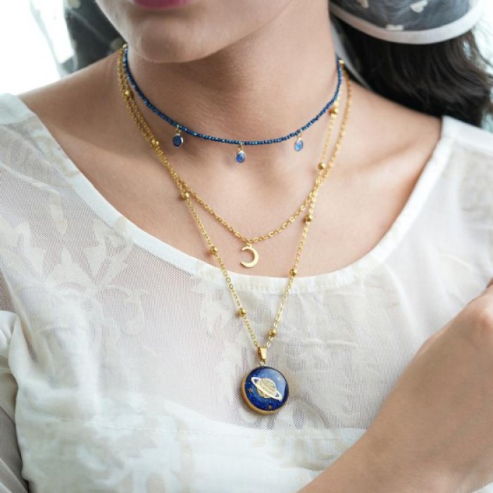 گردنبند روکش طلا طرح هستی