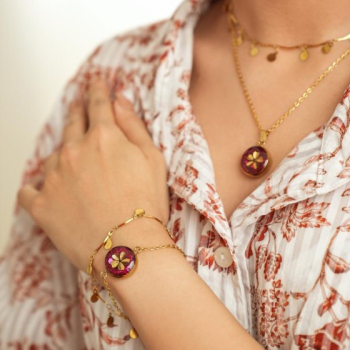 گردنبند روکش طلا طرح نازنین