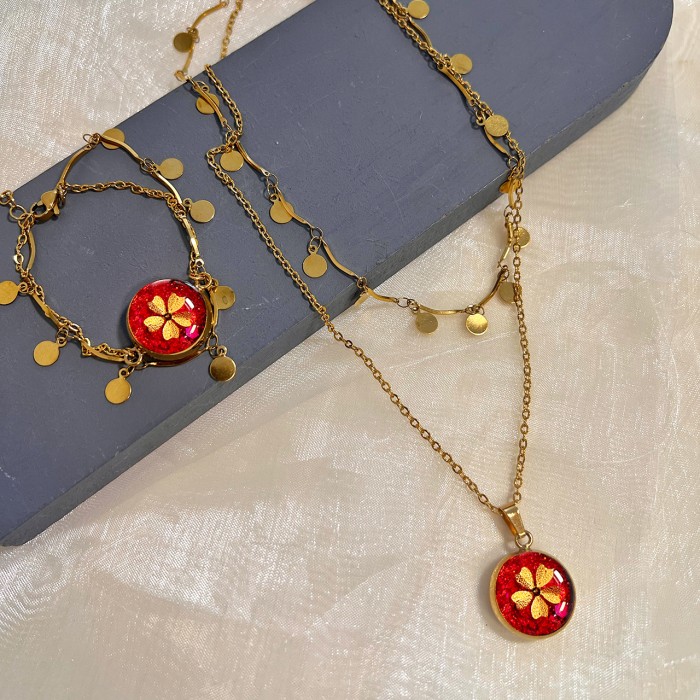 گردنبند روکش طلا طرح نازنین