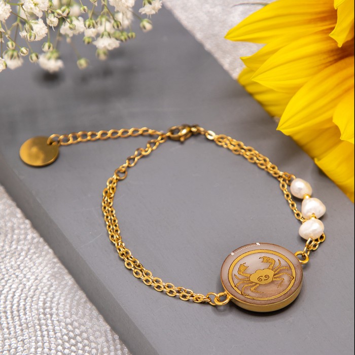 انگشتر دخترانه روکش طلا ماه تولد تیر سری آرام