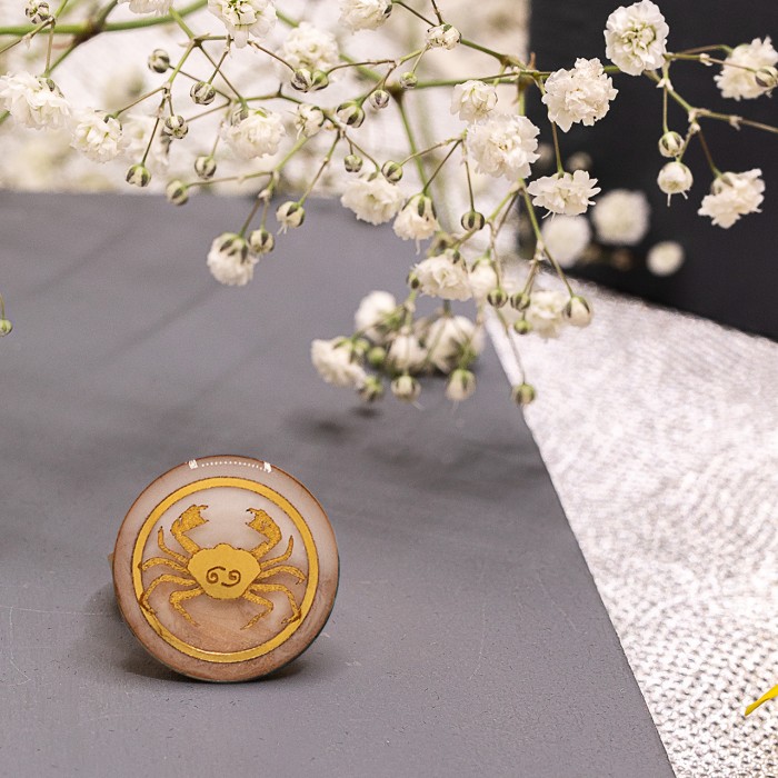 انگشتر دخترانه روکش طلا ماه تولد تیر سری آرام