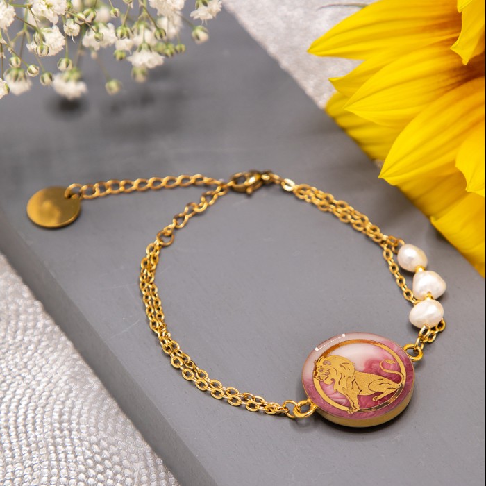 گردنبند دخترانه روکش طلا ماه تولد مرداد سری آرام