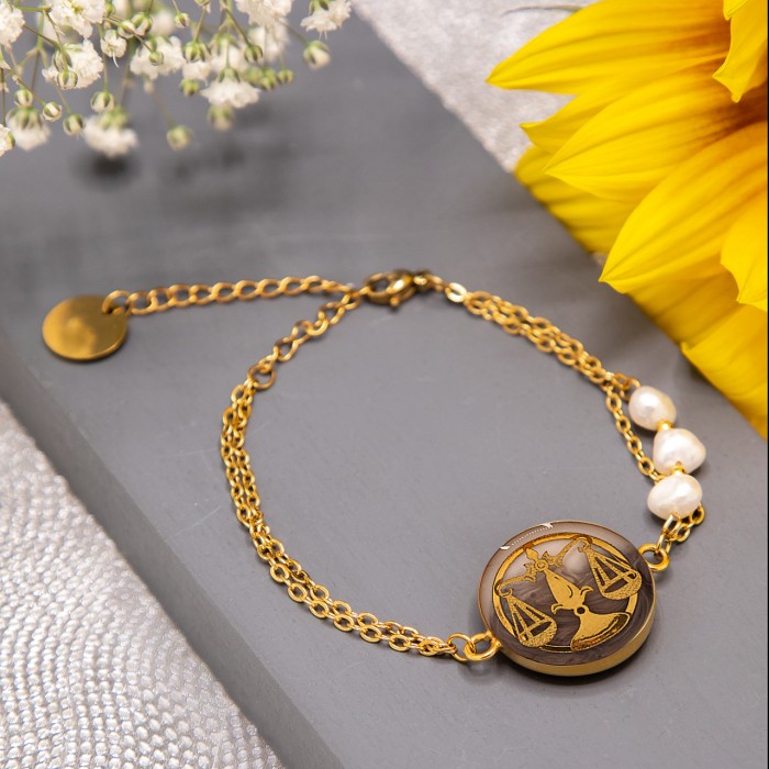 انگشتر دخترانه روکش طلا ماه تولد مهر سری آرام