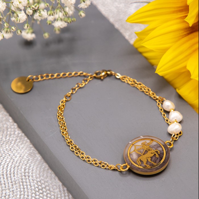 گردنبند دخترانه روکش طلا ماه تولد آذر سری آرام