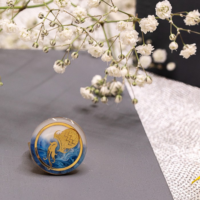 انگشتر دخترانه روکش طلا ماه تولد بهمن سری آرام