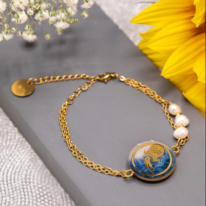 انگشتر دخترانه روکش طلا ماه تولد اسفند سری آرام