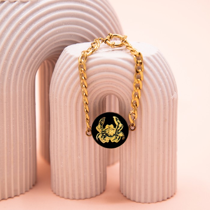 دستبند روکش طلا ماه تولد تیر سری رویال