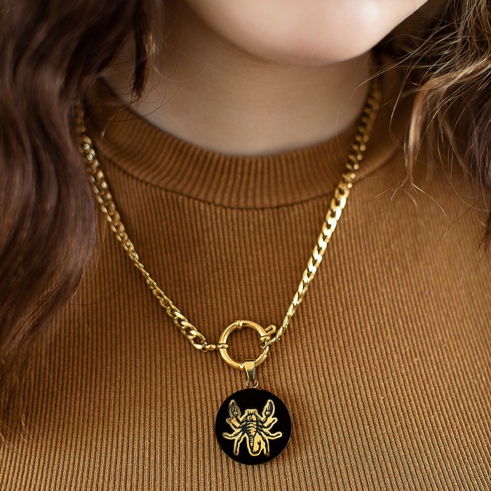 دستبند روکش طلا ماه تولد آبان سری رویال