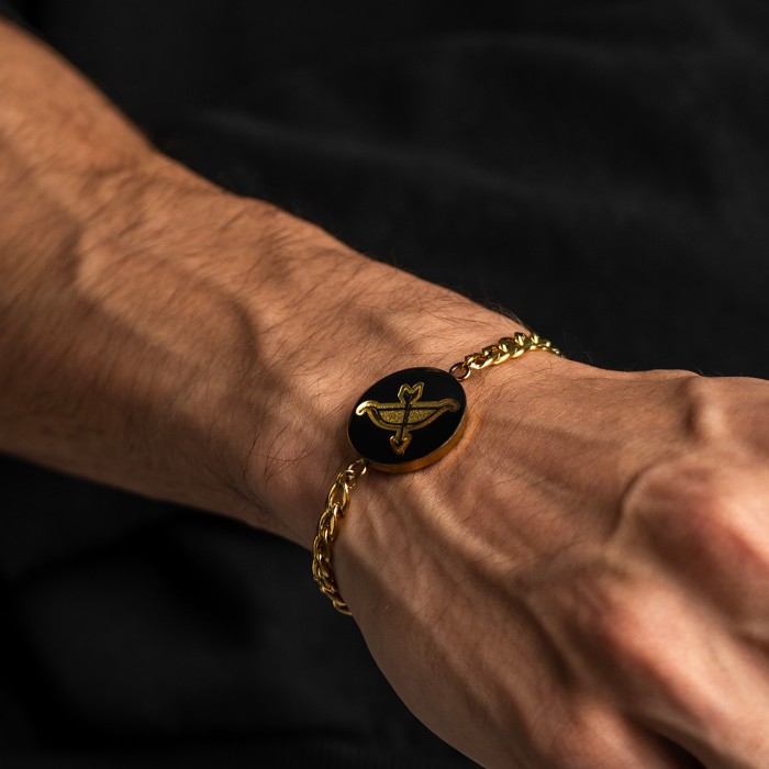 دستبند روکش طلا ماه تولد آذر سری رویال