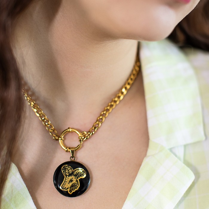 دستبند روکش طلا ماه تولد دی سری رویال