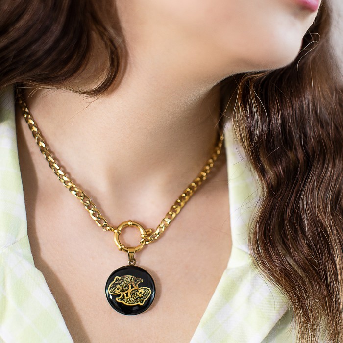 دستبند روکش طلا ماه تولد اسفند سری رویال