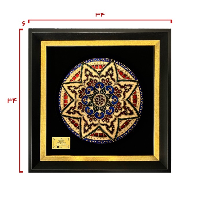 تابلو ورق طلا سری ماهک طرح 11