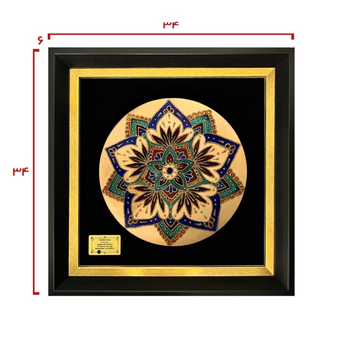 تابلو ورق طلا سری ماهک طرح 16