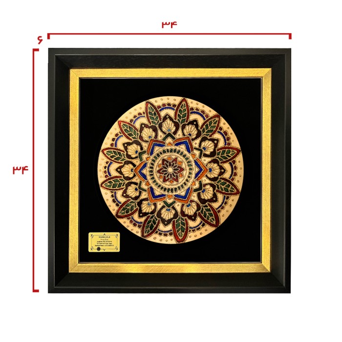 تابلو ورق طلا سری ماهک طرح 17