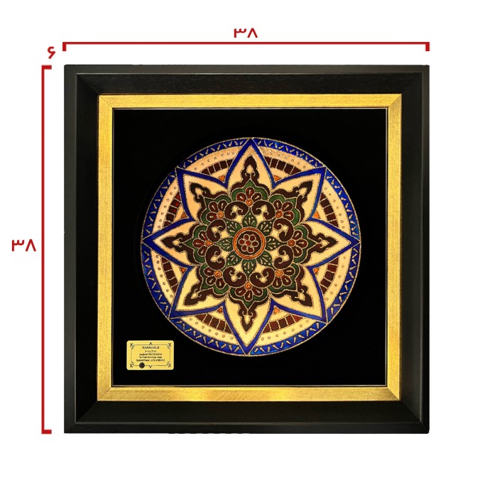 تابلو بشقاب ورق طلا سری مانا طرح 15