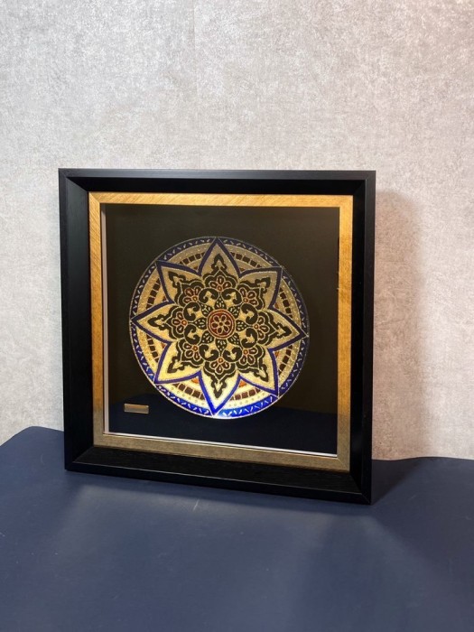 تابلو بشقاب ورق طلا سری مانا طرح 15